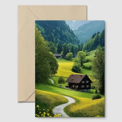 Alpine Valley Cottage Winding Road Mountains