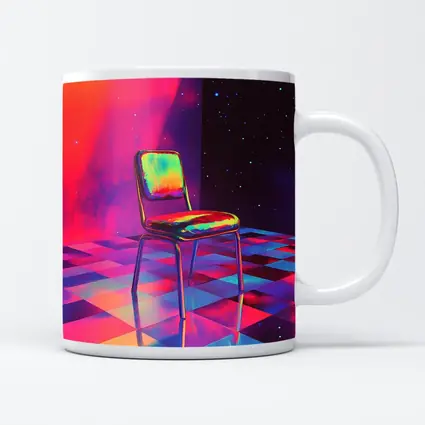 Retro Chair Psychedelic Space Starry Background