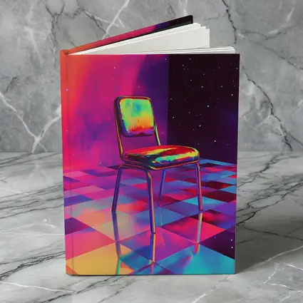 Retro Chair Psychedelic Space Starry Background