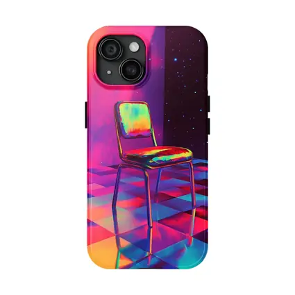 Retro Chair Psychedelic Space Starry Background