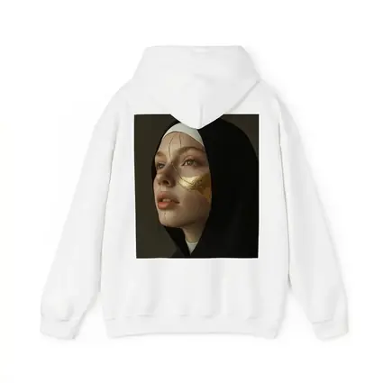 Nun Portrait with Gold Kintsugi Face