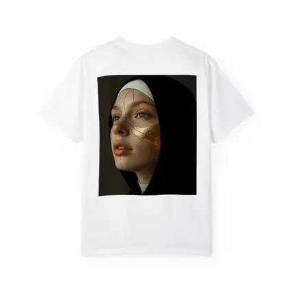 Nun Portrait with Gold Kintsugi Face