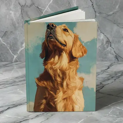 Golden Retriever Dog Blue Sky Painting