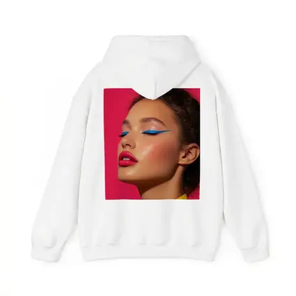 Bold Pop Art Makeup Woman Pink Background