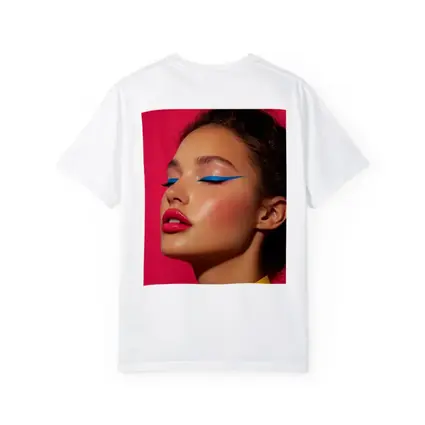 Bold Pop Art Makeup Woman Pink Background