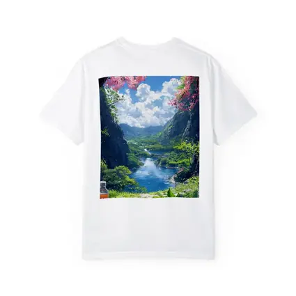 Anime Picnic Scene Cherry Blossoms River