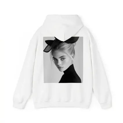 Black and White Fashion Portrait Woman Hat