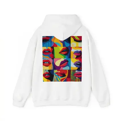 Pop Art Women Lips Bold Colorful Grid