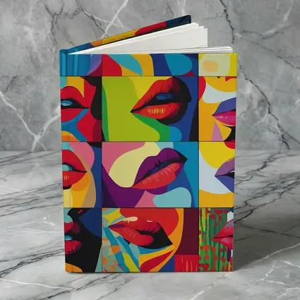 Pop Art Women Lips Bold Colorful Grid