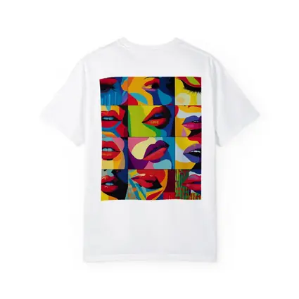 Pop Art Women Lips Bold Colorful Grid