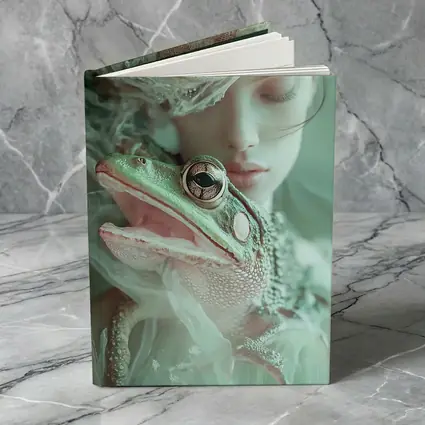 Girl Holding Green Frog Soft Fantasy