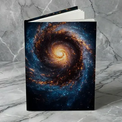 Spiral Galaxy Deep Space Blue Orange