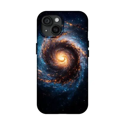 Spiral Galaxy Deep Space Blue Orange