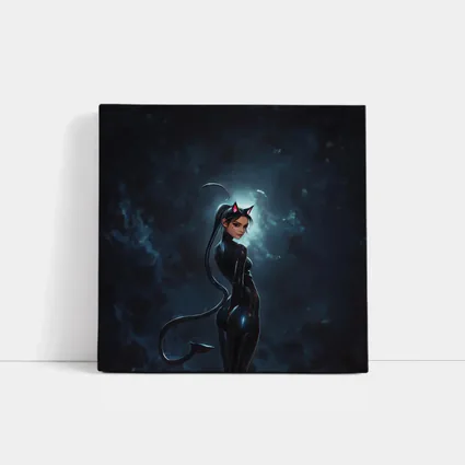 Catwoman Dark Night Sky Anime Art