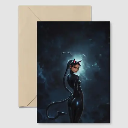 Catwoman Dark Night Sky Anime Art