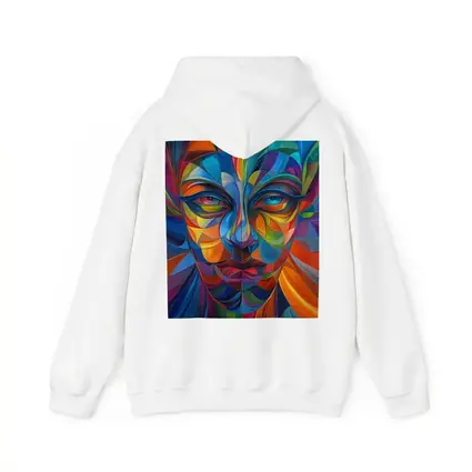 Colorful Abstract Human Face Geometric Art
