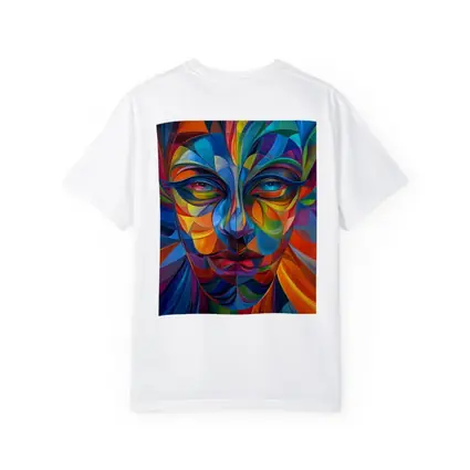 Colorful Abstract Human Face Geometric Art