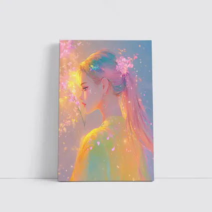 Pastel Anime Girl Cherry Blossoms Fantasy Art