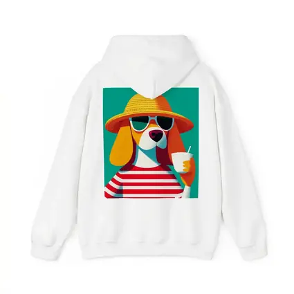 Beagle Dog Summer Hat Sunglasses Teal
