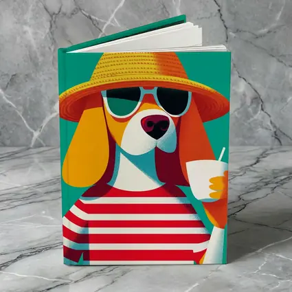 Beagle Dog Summer Hat Sunglasses Teal