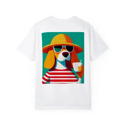 Beagle Dog Summer Hat Sunglasses Teal