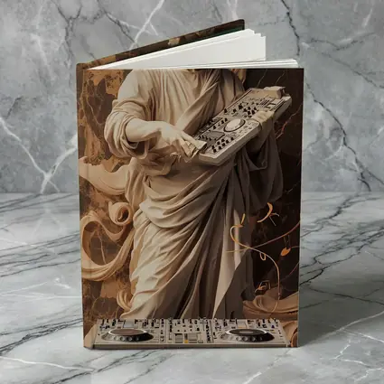 Greek Marble Statue DJ Mixing Decks
