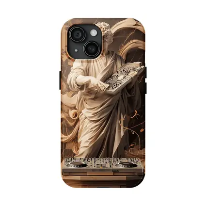 Greek Marble Statue DJ Mixing Decks