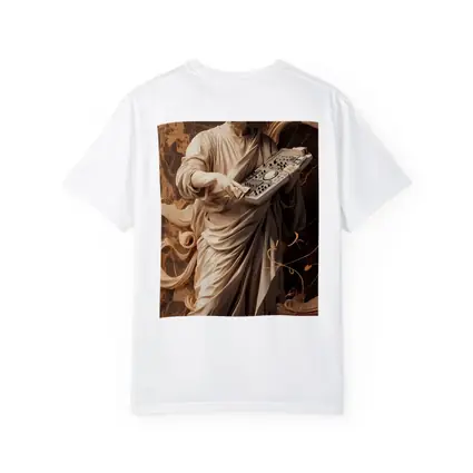 Greek Marble Statue DJ Mixing Decks