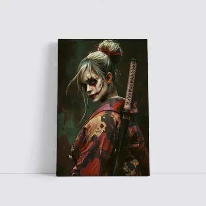 Samurai Woman Warrior Katana Dark Fantasy Art