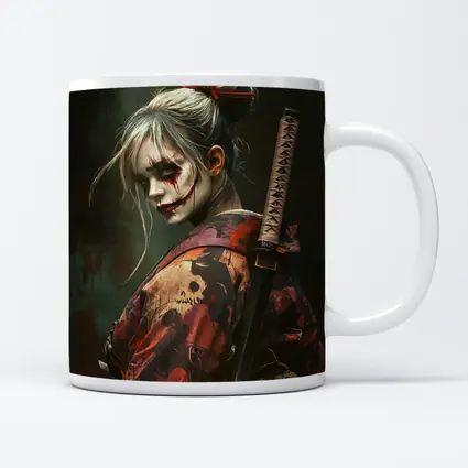 Samurai Woman Warrior Katana Dark Fantasy Art