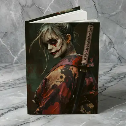 Samurai Woman Warrior Katana Dark Fantasy Art