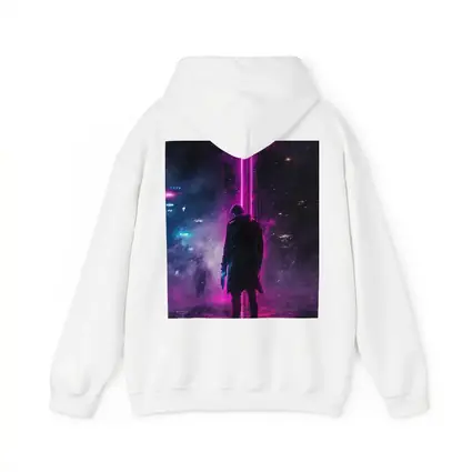 Cyberpunk Gunman Neon Rain Dark City