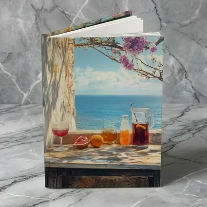 Mediterranean Sea View Summer Drinks Table