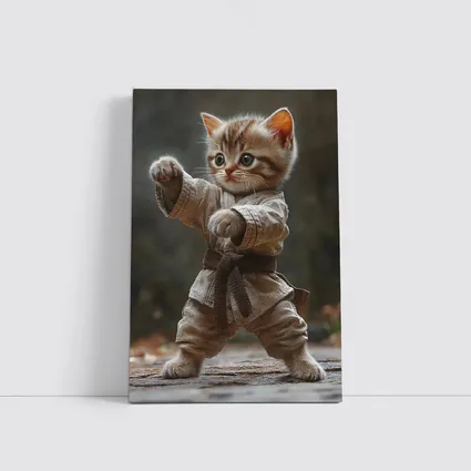 Kitten Karate Fighter Brown Belt Martial Arts
