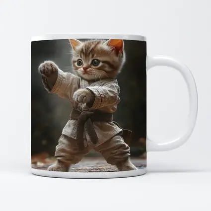 Kitten Karate Fighter Brown Belt Martial Arts