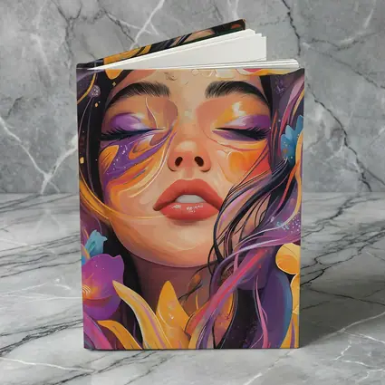 Woman Face Floral Fantasy Colorful Illustration Art