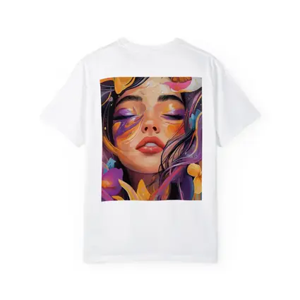 Woman Face Floral Fantasy Colorful Illustration Art