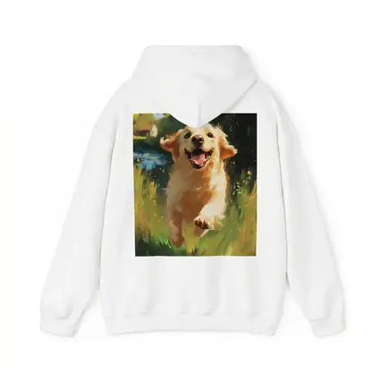Happy Golden Retriever Running Through Green Fields