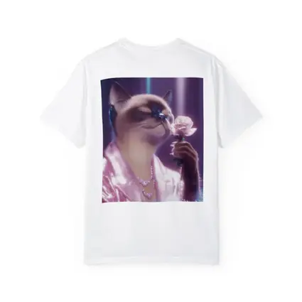 Siamese Cat Pink Rose Glam Purple