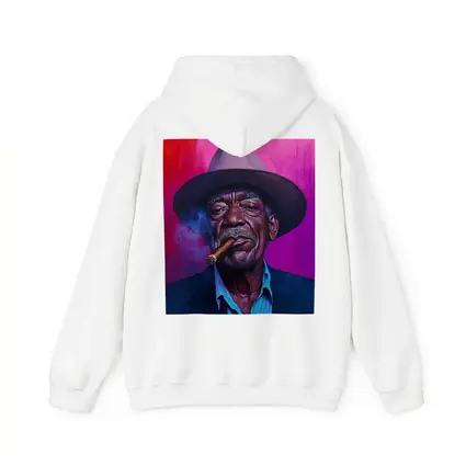 Old Man Cigar Hat Bold Pink Background