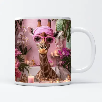 Giraffe Spa Day Pink Bathroom Candles