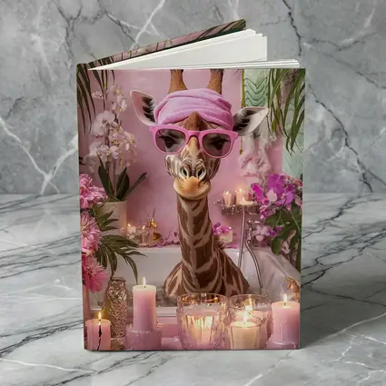 Giraffe Spa Day Pink Bathroom Candles