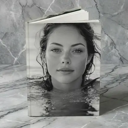 Black and White Woman Portrait in Water