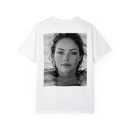 Black and White Woman Portrait in Water