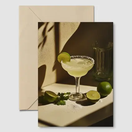 Margarita Cocktail Glass Lime Salt Warm