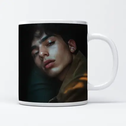 Young Man Portrait Dark Moody Background