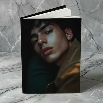 Young Man Portrait Dark Moody Background