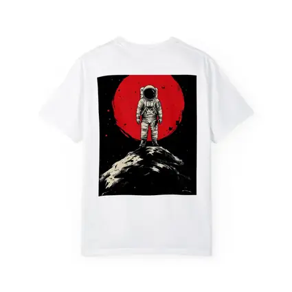 Astronaut Standing On Moon Red Planet