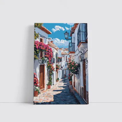 Andalusian White Village Street Flowers Spain