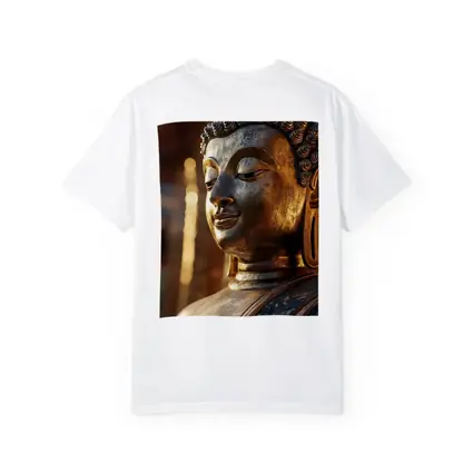 Golden Buddha Statue Temple Warm Light